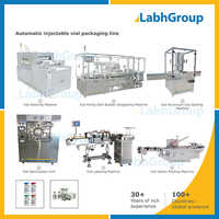 Automatic Injectable Vial Packaging Line - Stainless Steel, 4/6/8/12 Filling Heads, Up To 12000 Vials/hour | Durable, Heavy-duty, Low Maintenance Machine