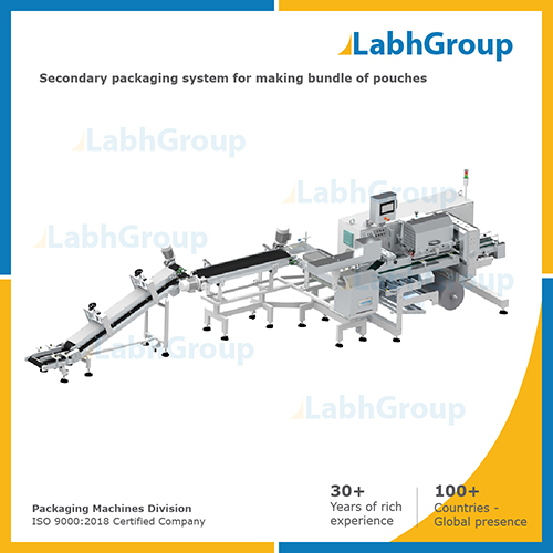 Secondary Packaging System For Making Bundle Of Pouches