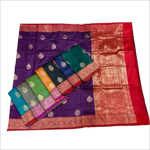 Pure banarasi tusser silk hand made Saree