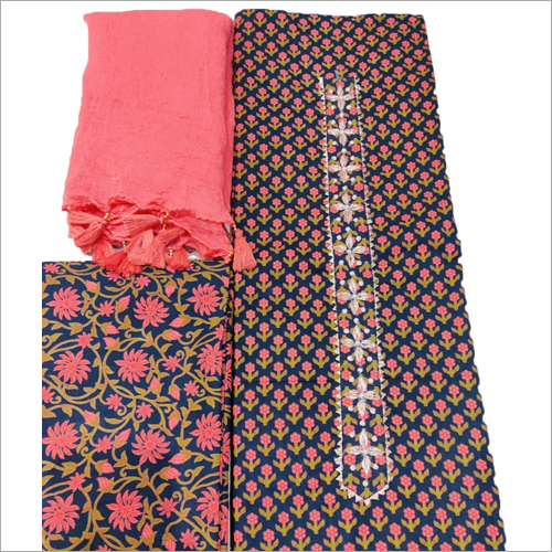 Available In Different Color Designer Unstitched Suit Material