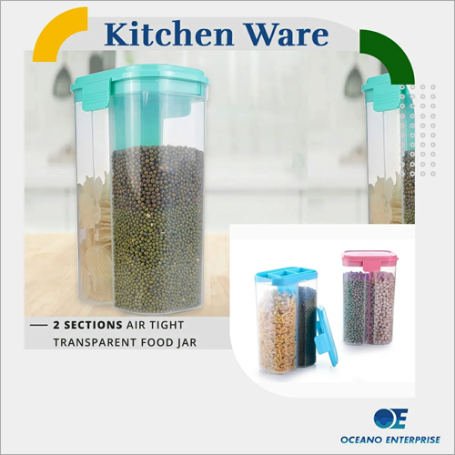 2 Section Air Tight Transparent Food Jar