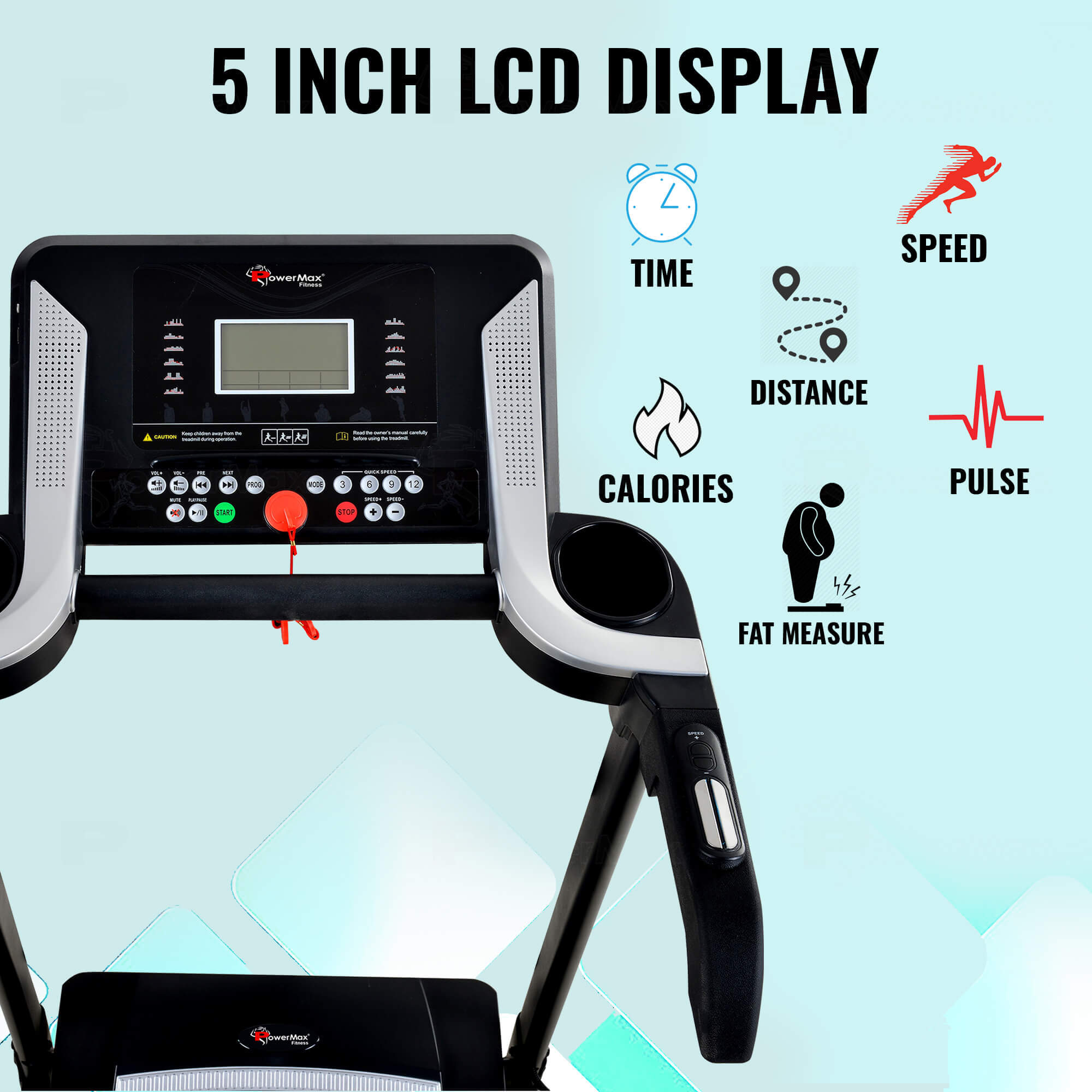 TDM-100S Motorized Treadmill with Jumping Wheel & Auto Lubrication