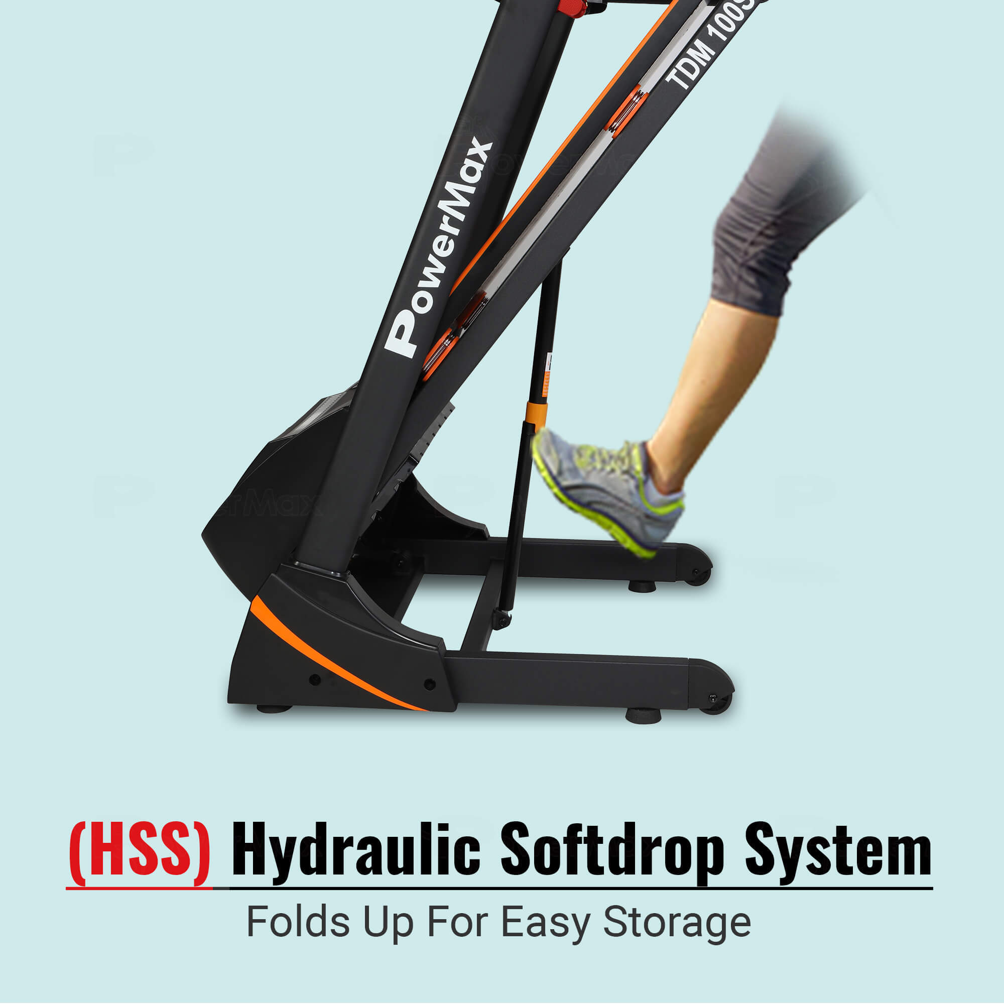 TDM-100S Motorized Treadmill with Jumping Wheel & Auto Lubrication