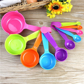 4 / 8pcs Stainless Steel Retro Copper Plated Black Baking Measuring Cup And Measuring  Spoon Plastic Ladle Measuring Tool Set