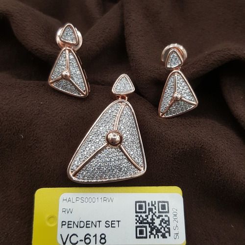 American Diamond Pendant Set