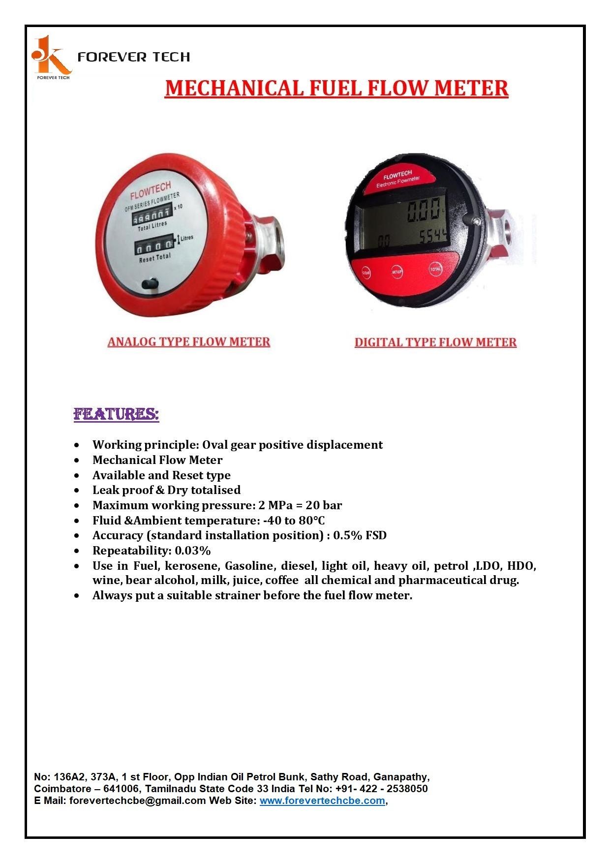 Mechanical Diesel Flowmeter