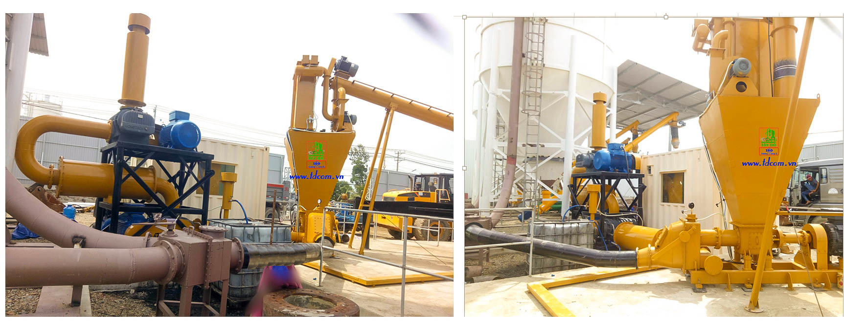 Cement ship unloader combine cement weighing hopper and the screw pump