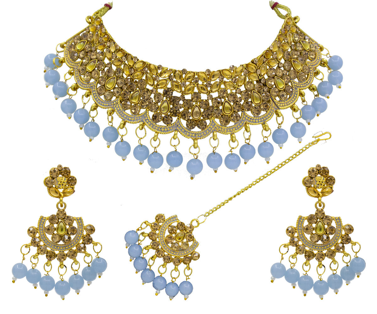 Attractive New Design Meenakari Choker Necklace Set