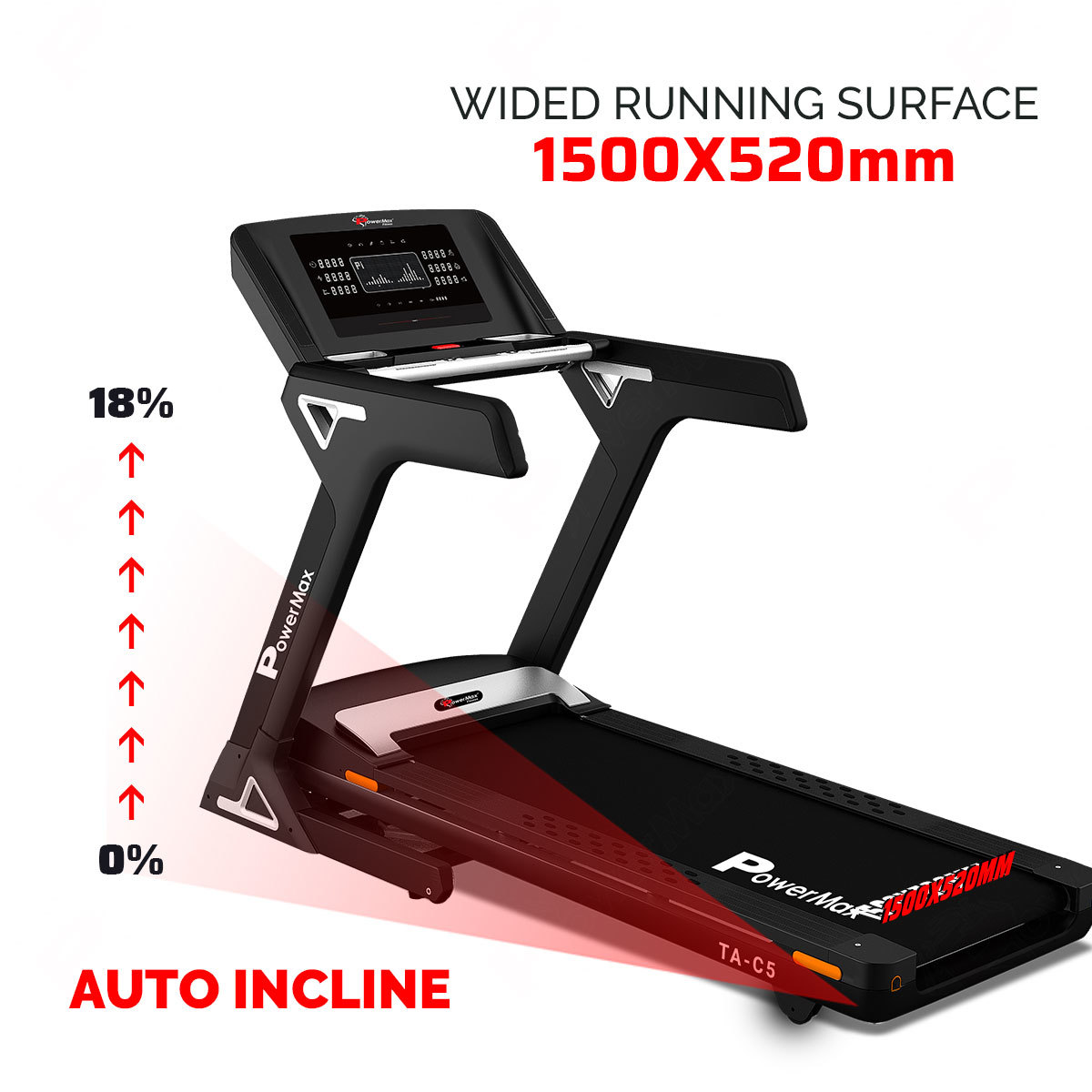 TA-C5 Premium Commercial AC Motorized Treadmill