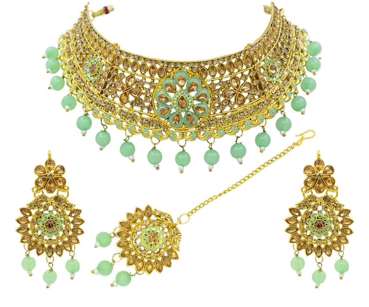 Latest Meenakari Choker Necklace Set