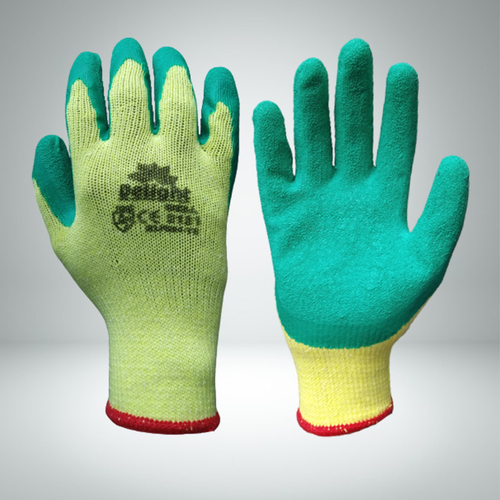 Green Latex Palm Coated Gloves