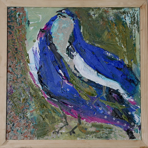 Pair Peacock Painting