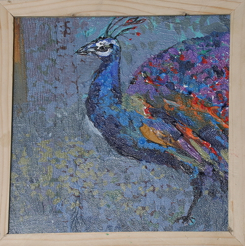 Blue Peacock Original Art