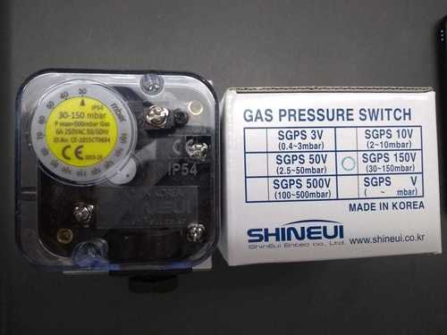 Gas Pressure Switch Sgps 150V Max. Current: 250 Volt (V)