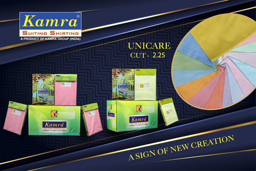 Unicare - Polyester Shirt Pieces, 2.25 M Length | Washable, Plain Design, Ideal for All Seasons