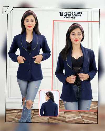 Ladies coat tux collar