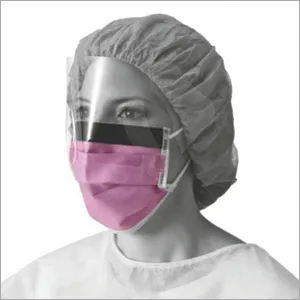 Medline Fluid Resistant Surgical Face Mask With Eyeshield