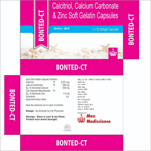 Calcitriol Calcium Carbonate And Zinc Soft Gelatin Capsules General Medicines