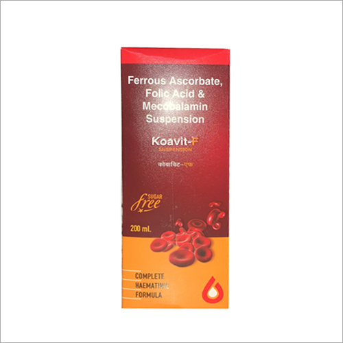 Ferrous Ascorbate, Folic Acid & Mecobalamin Syrup - 200 ML Suspension | Dosage As Per Prescription, Normal Temperature Storage