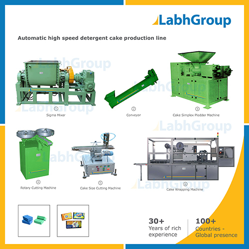 Detergent Bar Cake Making Machine - Production Plant