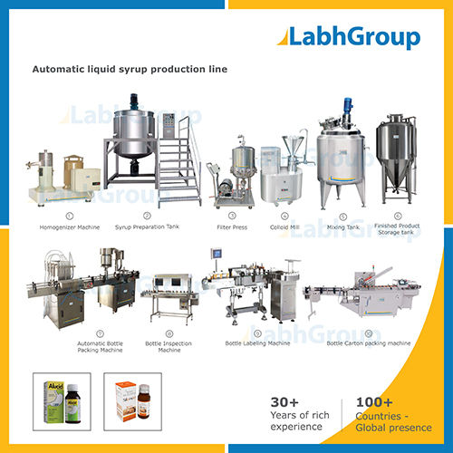 Automatic Pharma Liquid Syrup Making Machine - Production Plant