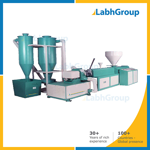 Recycle Plastic Air Cooled Extruder Machine With Die Face Cutter