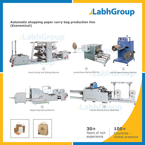 Shopping Carry Paper Bag Making Machine - Production Line