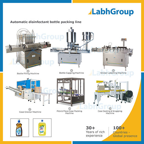 Stainless Steel Automatic Disinfectant Bottle Packing Line