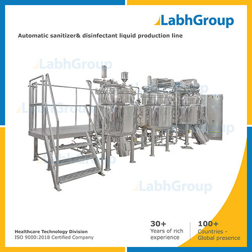 Automatic Liquid Based Sanitizer Making Machine - Production Line Capacity: 2000- Liter/day