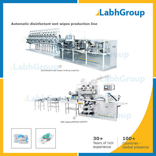 Automatic Disinfectant Wet Wipes Production Line Dimension(l*w*h): 10500 X 3800 X 2100 Millimeter (Mm)