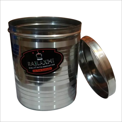 Stainless Steel Round Container - Stainless Steel, Different Sizes Available | Durable Packaging Solution for Versatile Uses