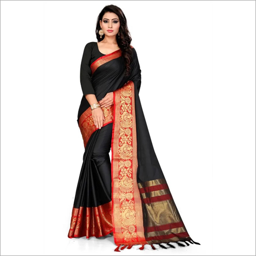 Party Wear Fancy Cotton Silk Saree