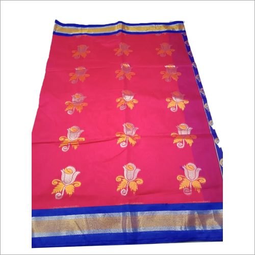 Casual Wedding Emboss Silk Saree