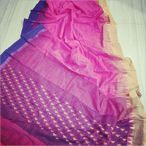 Khadi Ikkat Handloom Saree