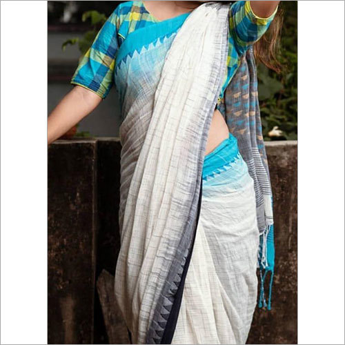 Khadi Ikkat Handloom Saree