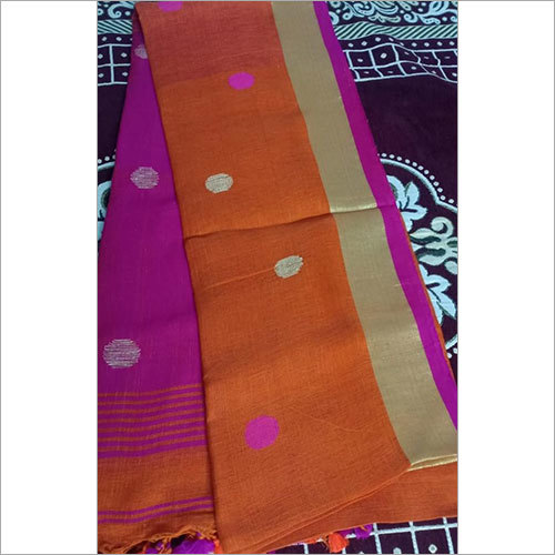 Linen by Cotton Handloom Sarees