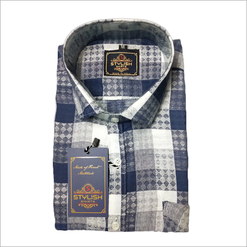 Mens Casual Check Shirt Collar Style: Classic
