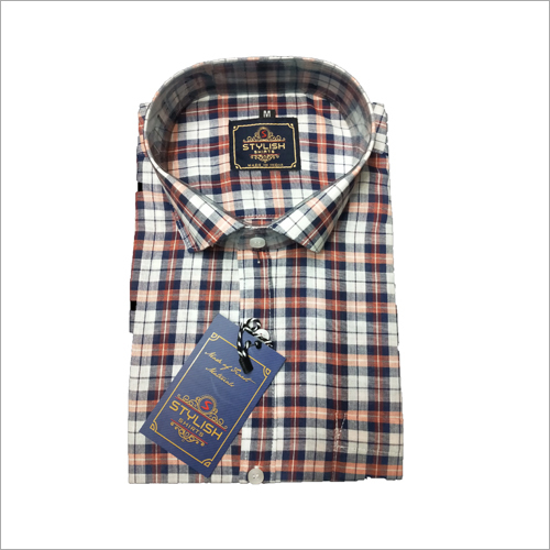 Mens Formal Check Shirt Collar Style: Classic