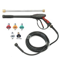 3ft High Pressure Washer Spray Gun With Different Angle Nozzle And Hose Pipe