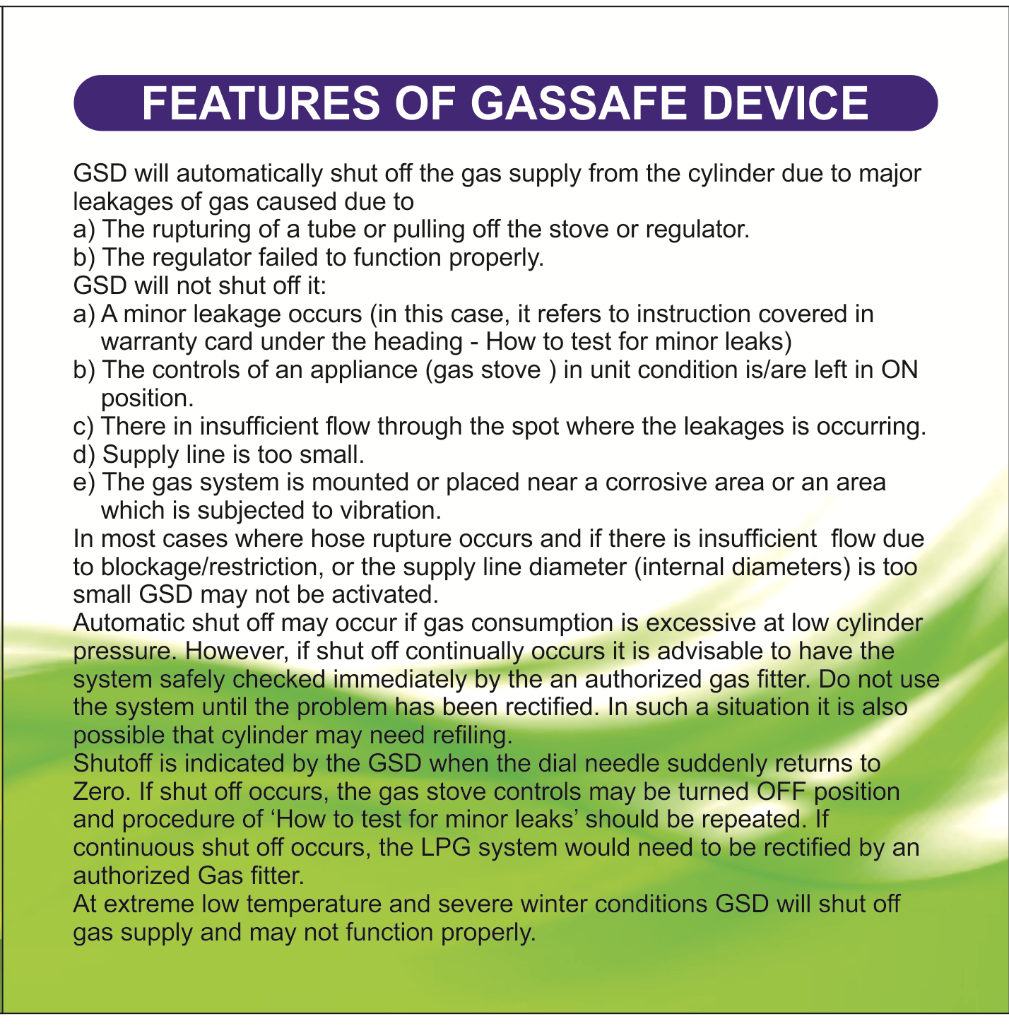 Indias Gas Safety Device