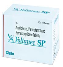 Aceclofenac, Serratiopeptidase and Paracetamol Tablets