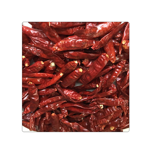 Sannam S4 Dry Red Chilli - 6-8 cm Length, Bright Red Color, 18000-22000 SHU Pungency | Top Grade, Sun Dried, Long Shelf Life