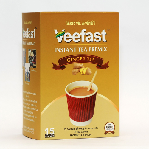 Ginger Tea with 15 sachets of tea premix and 15 stirrers to mix