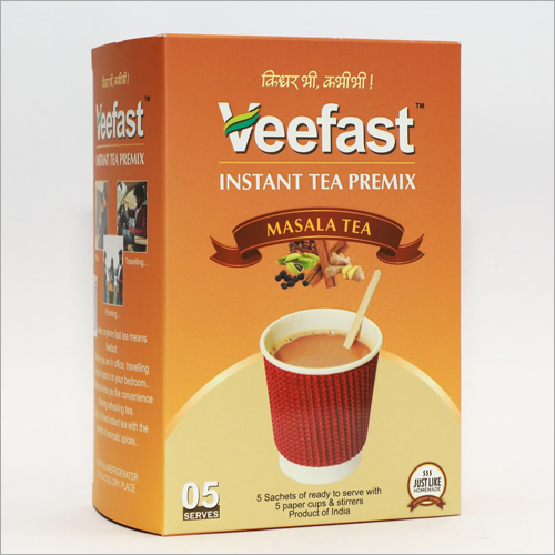 Masala Tea with 5 sachets of tea premix, 5 insulated cups to serve and 5 stirrers to mix