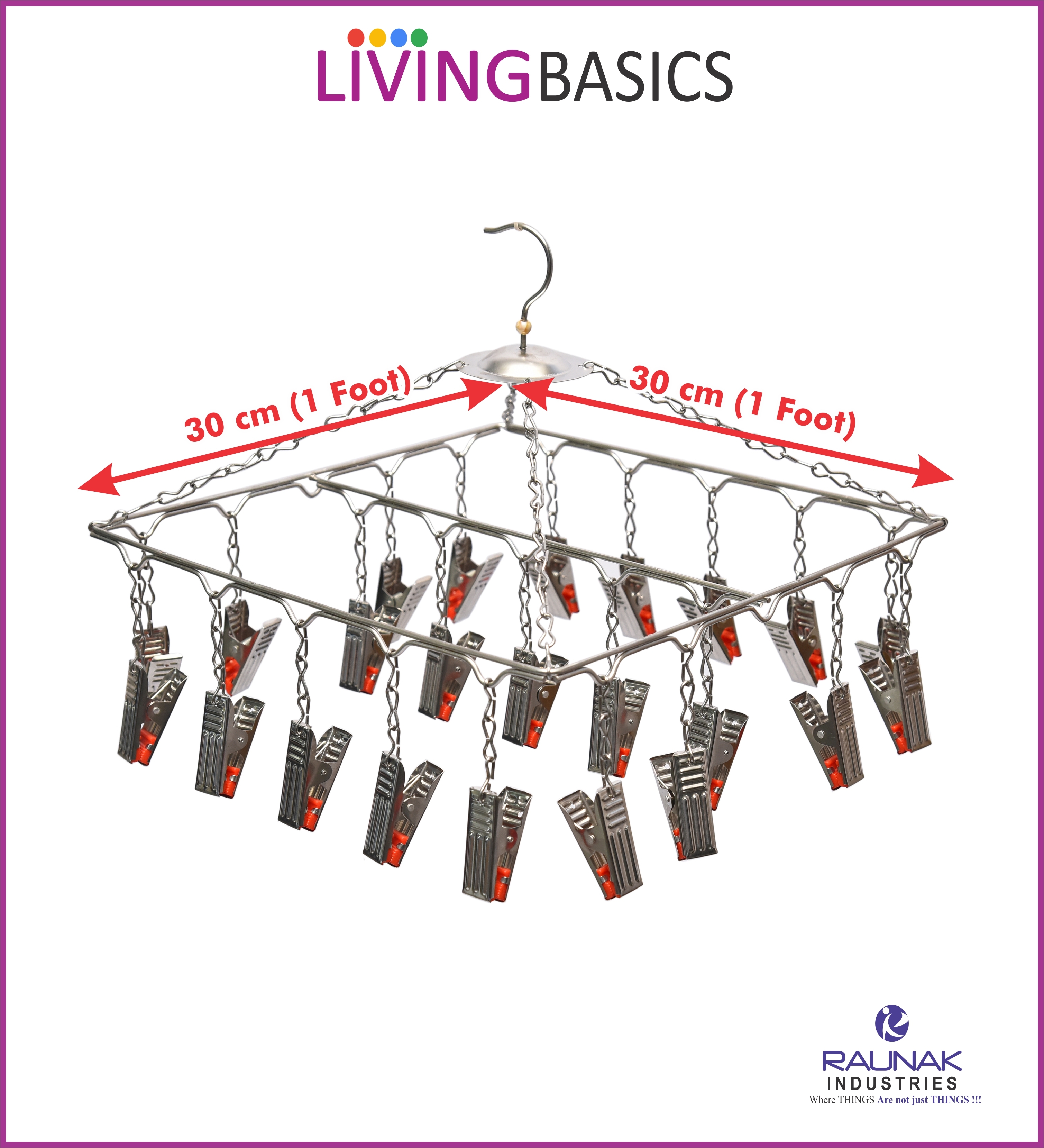 Stainless Steel Cloth Drying Hanger - Square