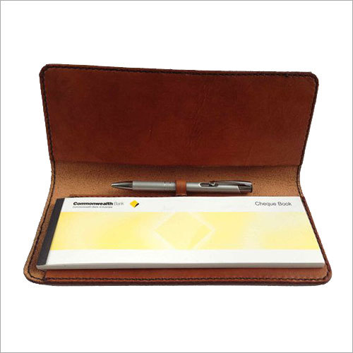 Leather Cheque Book Cover By VISION GLOBAL