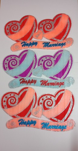 Thermocol Happy Marriage Heart Board