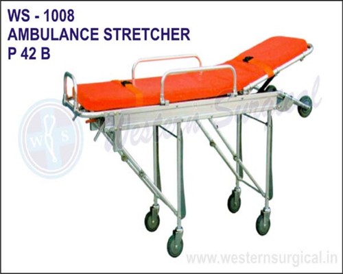 Adjustable Height Ambulance Stretcher