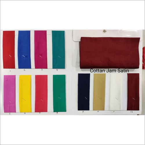Available In Different Color Cotton Jam Satin Fabric