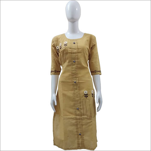 Ladies Cotton Kurtis - Flexible Fabric, Sizes S to XL | Washable, Versatile for All Body Shapes